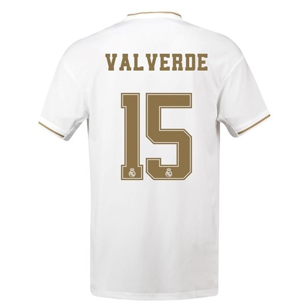 Maillot Football Real Madrid NO.15 Valverde Domicile 2019-20 Blanc